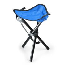 Prenosná kempovacia stolička, rybárska, 500 g, modro-čierna DURAMAXX