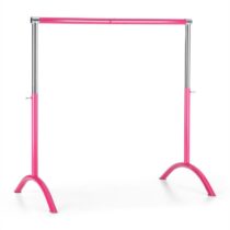 Bar Lerina, ružová, baletná tyč, 110x113 cm, prenosná, výškovo nastaviteľná, oceľ KLARFIT