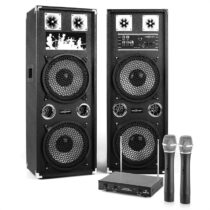Karaoke Set "STAR-210A" PA reproduktory, bezdrôtový mikrofón, 1200W Electronic-Star