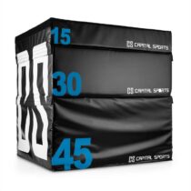 Rookso Set Soft Jump Box, plyobox, čierny, 15/30/45 cm, 3 kusy Capital Sports
