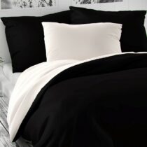 Kvalitex Saténové obliečky Luxury Collection čierna / biela, 200 x 200 cm, 2 ks 70 x 90 cm