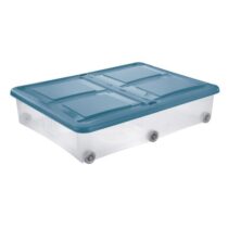 Tontarelli Úložný box s vekom Stockbox 61 l, transparentná/modrá