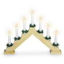 Vianočný svietnik Candle Bridge hnedá, 7 LED